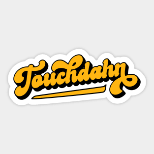 Touchdahn Funny Pittsburgh Football Steel City 412 Italics Sticker